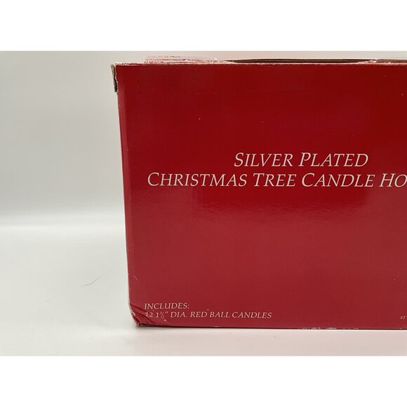 Vintage Silver Plated Godinger Christmas Tree Candle Holder NEW In Original Box - Picture 13 of 13